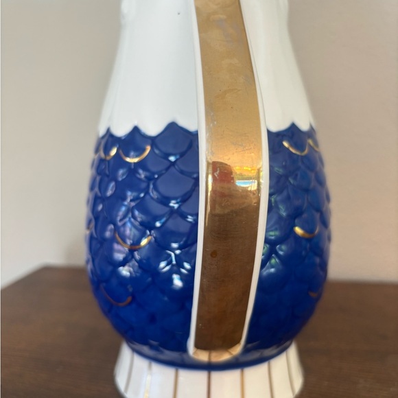Threshold Blue and White Ceramic Pitcher - Picture 2 of 7